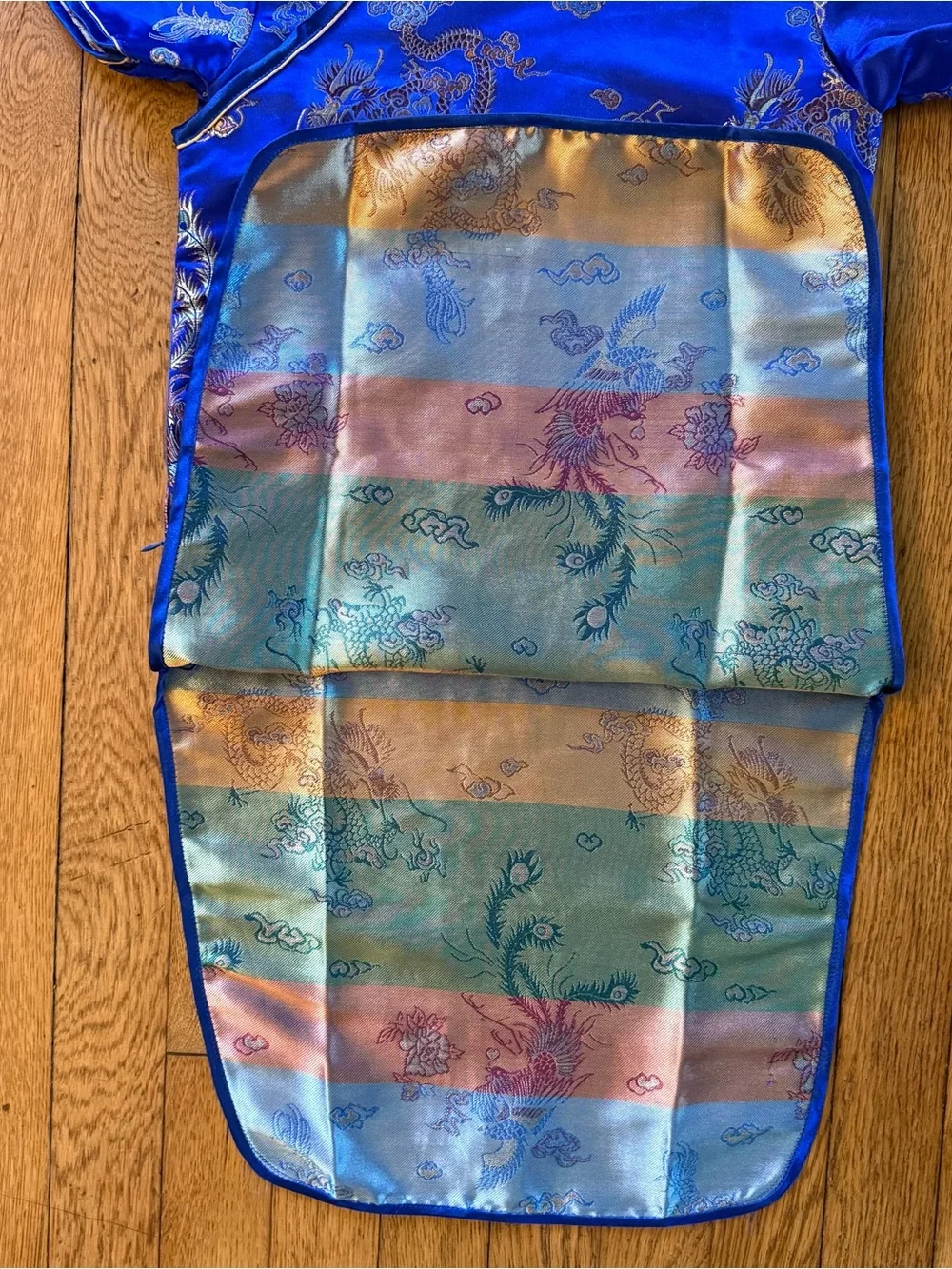 Girls Traditional Chinese Qipao Blue Size 8
